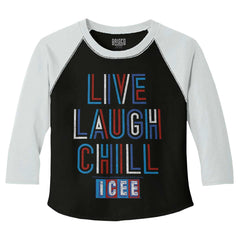 Live Laugh Chill Toddler Baseball-Direct To Garment Print-Brisco Baby
