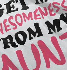 Awesomeness Auntie Infant Baby Bib-Direct To Garment Print-Brisco Baby