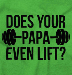 Does Your Papa Lift? Romper Bodysuit-Direct To Garment Print-Brisco Baby
