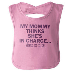 She's So Cute Infant Baby Bib-Direct To Garment Print-Brisco Baby