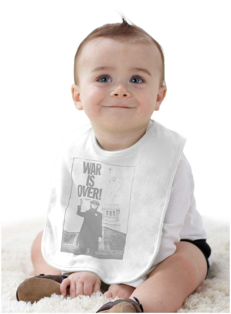 War Is Over Infant Baby Bib-Direct To Garment Print-Brisco Baby