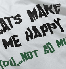 Cats Make Me Happy Infant Toddler T Shirt-Direct To Garment Print-Brisco Baby