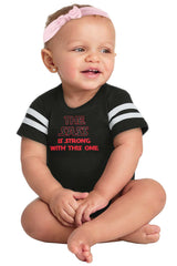 Sass Is Strong Football Romper Bodysuit-Direct To Garment Print-Brisco Baby