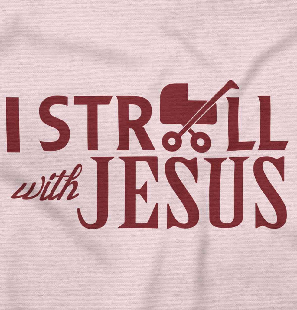 Stroll With Jesus Toddler Ruffled Trim T-Shirt-Direct To Garment Print-Brisco Baby