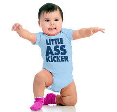 Little Ass Kicker Romper Bodysuit-Direct To Garment Print-Brisco Baby