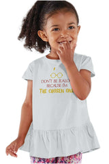 Jealous Of Chosen One Toddler Ruffle Bottom Tee-Direct To Garment Print-Brisco Baby