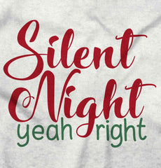 Silent Night Yeah Right Romper Bodysuit-Direct To Garment Print-Brisco Baby