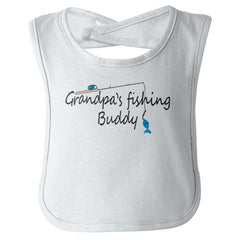 Grandpa Fishing Infant Baby Bib-Direct To Garment Print-Brisco Baby