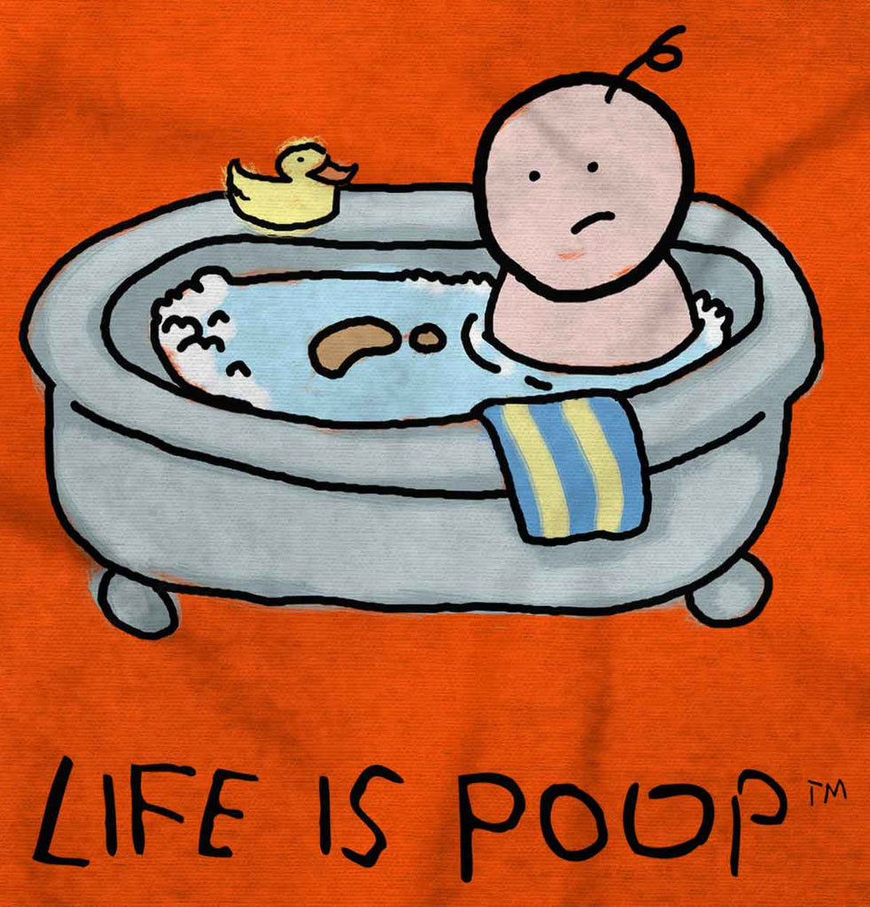 Poop in Bath Infant Toddler T Shirt-Direct To Garment Print-Brisco Baby