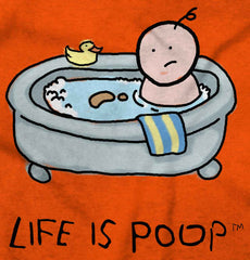 Poop in Bath Infant Toddler T Shirt-Direct To Garment Print-Brisco Baby