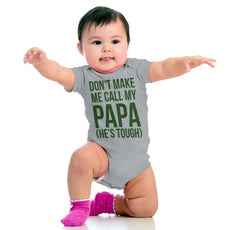Don't Make Me Call Papa Romper Bodysuit-Direct To Garment Print-Brisco Baby