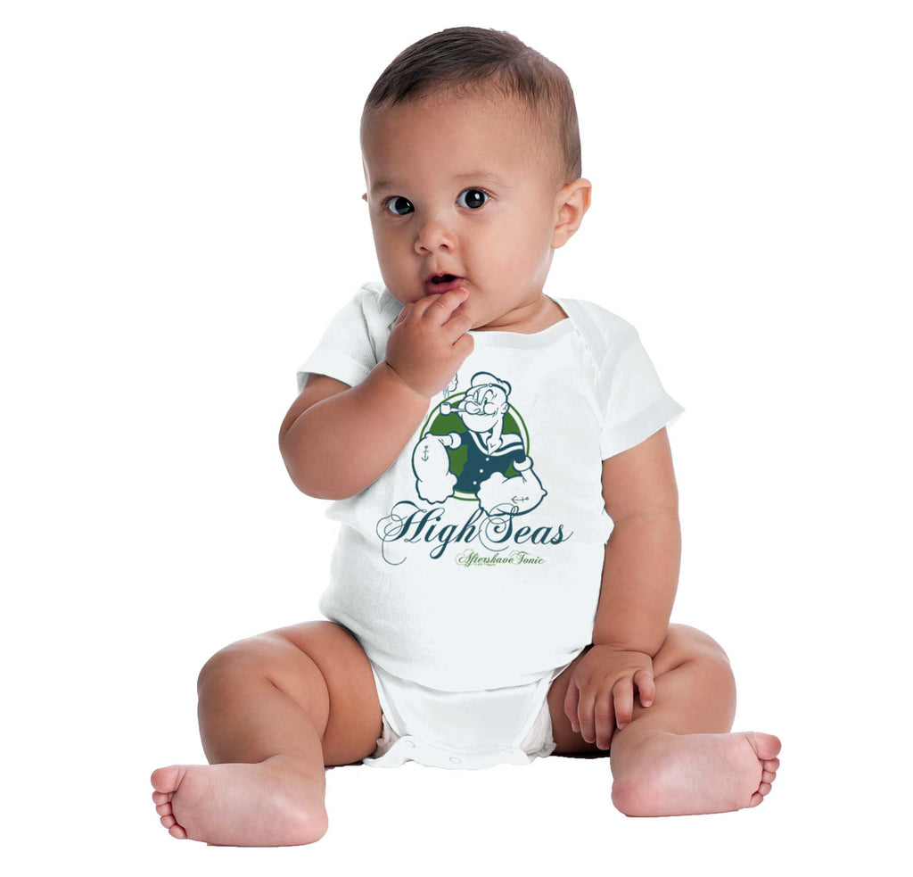 High Seas Aftershave Romper Bodysuit-Direct To Garment Print-Brisco Baby
