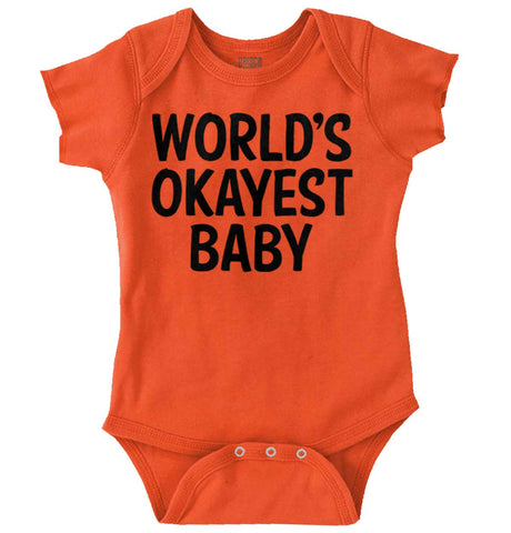 Okayest Baby Romper Bodysuit-Direct To Garment Print-Brisco Baby