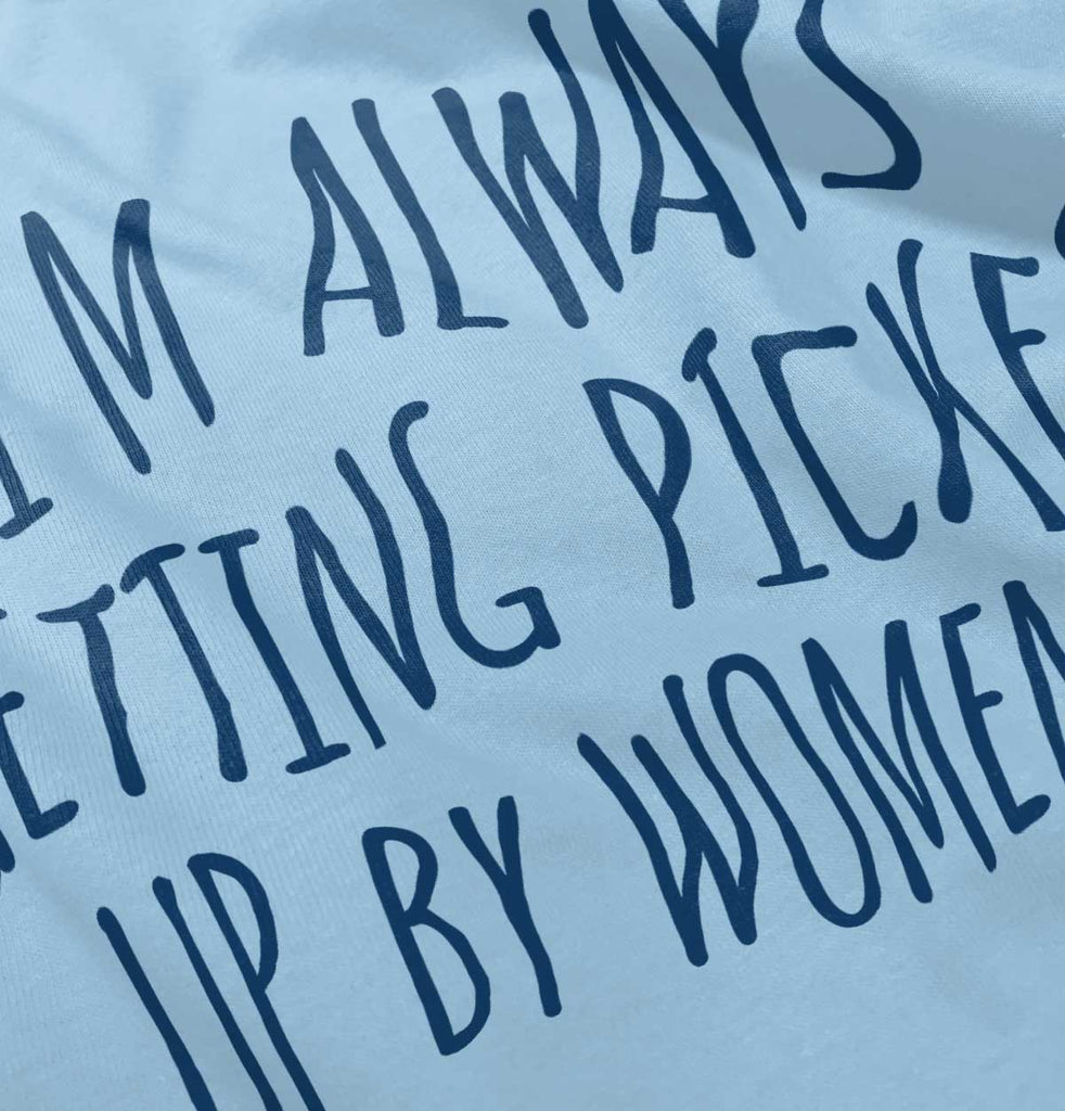 Picked Up By Ladies Infant Baby Bib-Direct To Garment Print-Brisco Baby