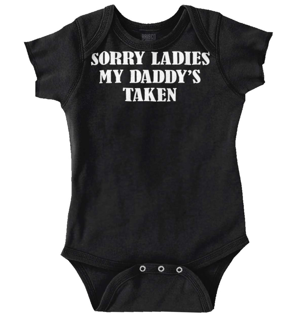Daddy's Taken Romper Bodysuit-Direct To Garment Print-Brisco Baby