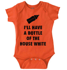 House White Romper Bodysuit-Direct To Garment Print-Brisco Baby