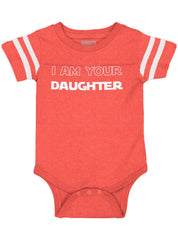 I Am Your Daughter Football Romper Bodysuit-Direct To Garment Print-Brisco Baby