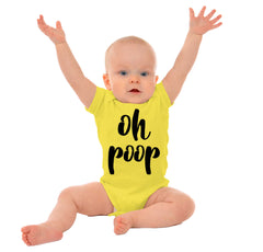 Oh Poop Romper Bodysuit-Direct To Garment Print-Brisco Baby