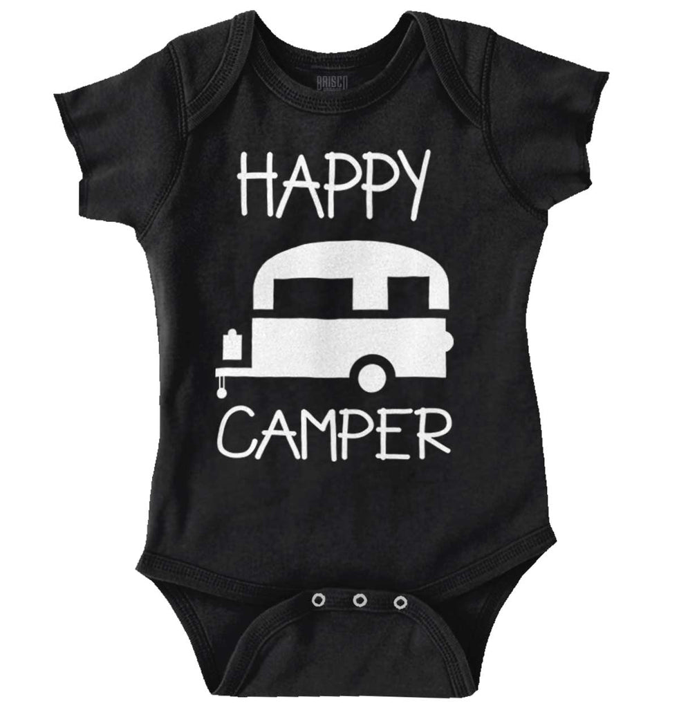 Happy Camper Romper Bodysuit-Direct To Garment Print-Brisco Baby
