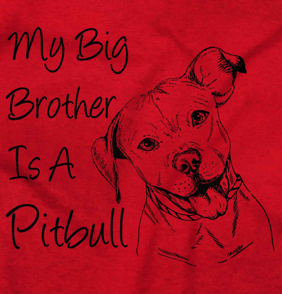 Brother is a Pitbull Toddler Pullover Hoodie-Direct To Garment Print-Brisco Baby