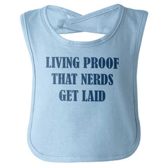 Nerds Get Laid Infant Baby Bib-Direct To Garment Print-Brisco Baby