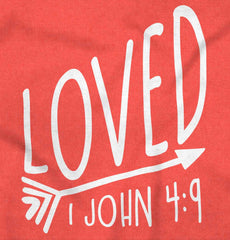 Loved Toddler Football Jersey Tee-Direct To Garment Print-Brisco Baby