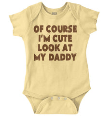 I'm Cute Romper Bodysuit-Direct To Garment Print-Brisco Baby