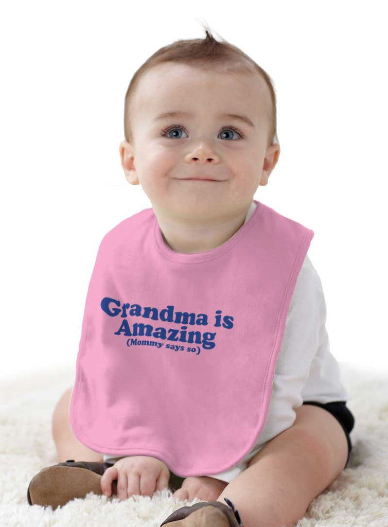 Grandma Amazing Infant Baby Bib-Direct To Garment Print-Brisco Baby