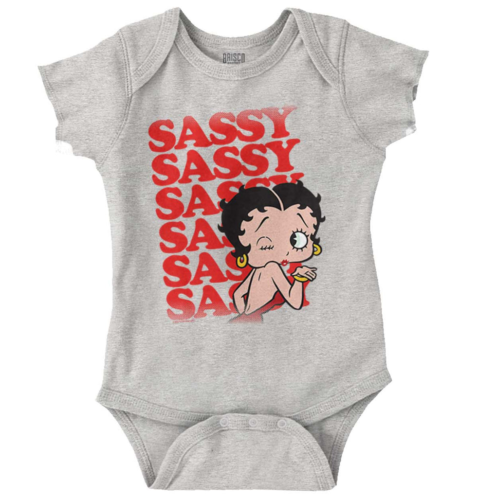 Sassy Boop Romper Bodysuit-Direct To Garment Print-Brisco Baby