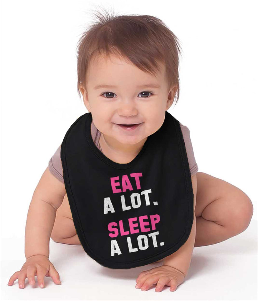 Sleep A Lot Infant Baby Bib-Direct To Garment Print-Brisco Baby