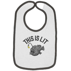 This Is Lit Trimed Colored Bib-Direct To Garment Print-Brisco Baby