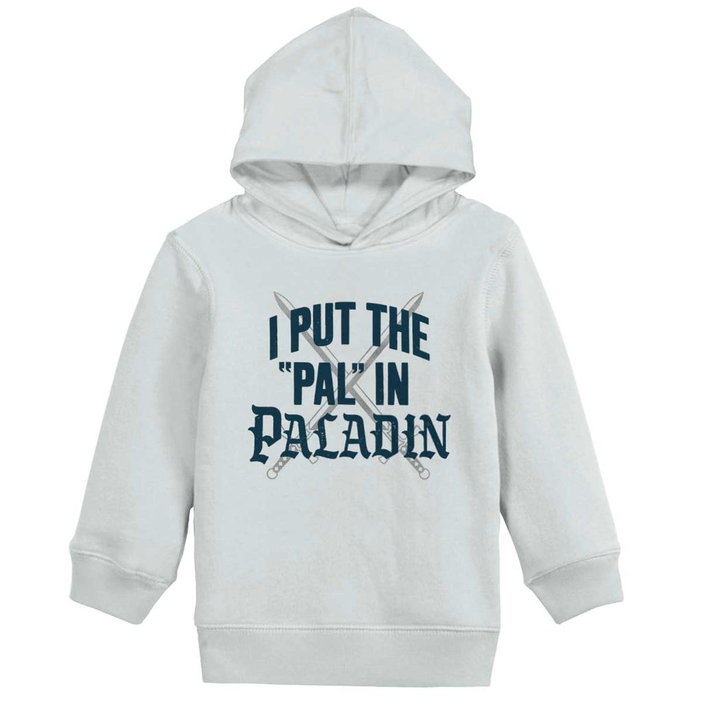 Put The Pal In Paladin Dungeons Toddler Pullover Hoodie-Direct To Garment Print-Brisco Baby