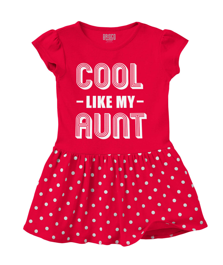 Aunt is Single Baby Polka Dot Skirt Dress-Direct To Garment Print-Brisco Baby