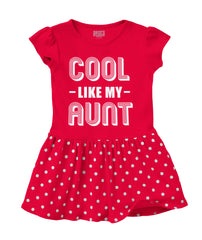 Aunt is Single Baby Polka Dot Skirt Dress-Direct To Garment Print-Brisco Baby