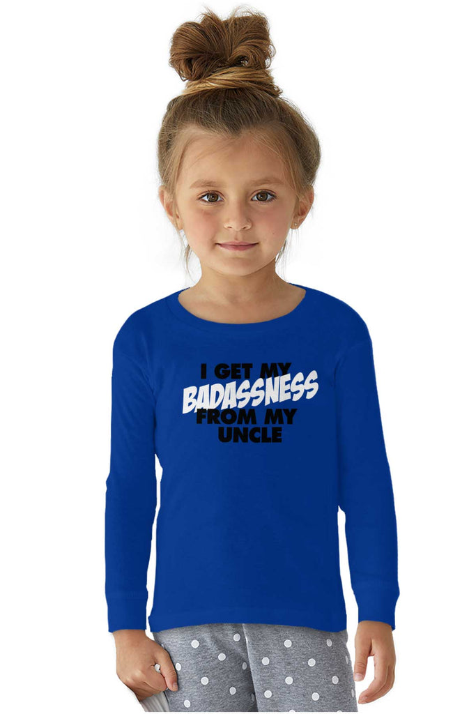 Badass Uncle Solid Long Sleeve T-Direct To Garment Print-Brisco Baby