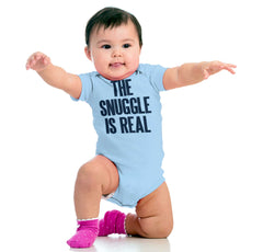 Snuggle Is Real Romper Bodysuit-Direct To Garment Print-Brisco Baby
