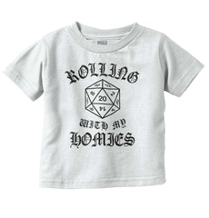 Rolling With My Homies Dungeons Infant Toddler T Shirt-Direct To Garment Print-Brisco Baby