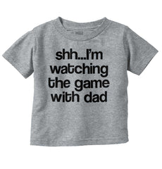 Watching the Game Infant Toddler T Shirt-Direct To Garment Print-Brisco Baby