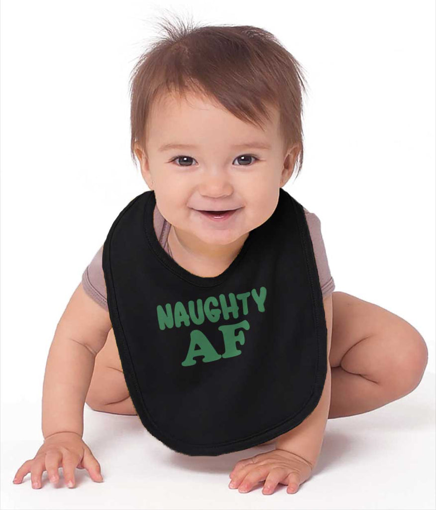 Naughty AF Infant Baby Bib-Direct To Garment Print-Brisco Baby