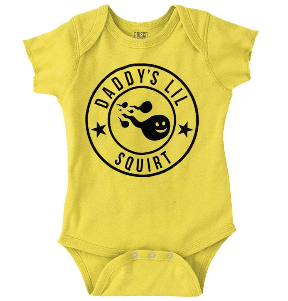 Daddy's Lil Squirt Romper Bodysuit-Direct To Garment Print-Brisco Baby