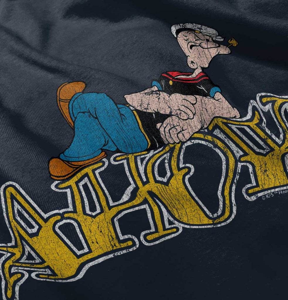 Ahoy Popeye Infant Toddler T Shirt-Direct To Garment Print-Brisco Baby