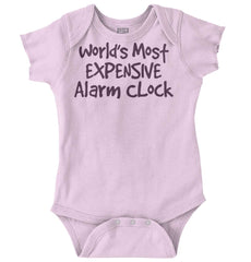 Alarm Clock Romper Bodysuit-Direct To Garment Print-Brisco Baby
