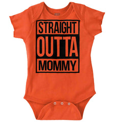 Straight Outta Mommy Romper Bodysuit-Direct To Garment Print-Brisco Baby
