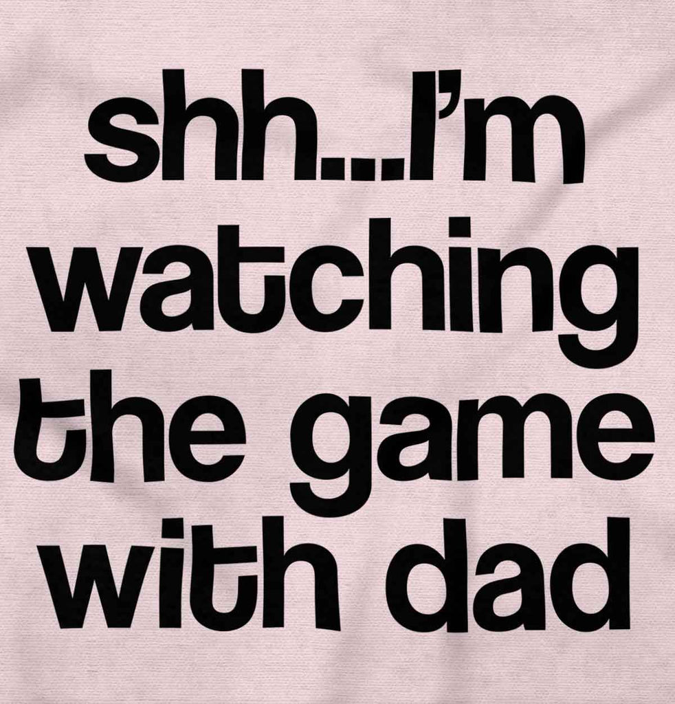 Watching the Game Toddler Ruffled Trim T-Shirt-Direct To Garment Print-Brisco Baby