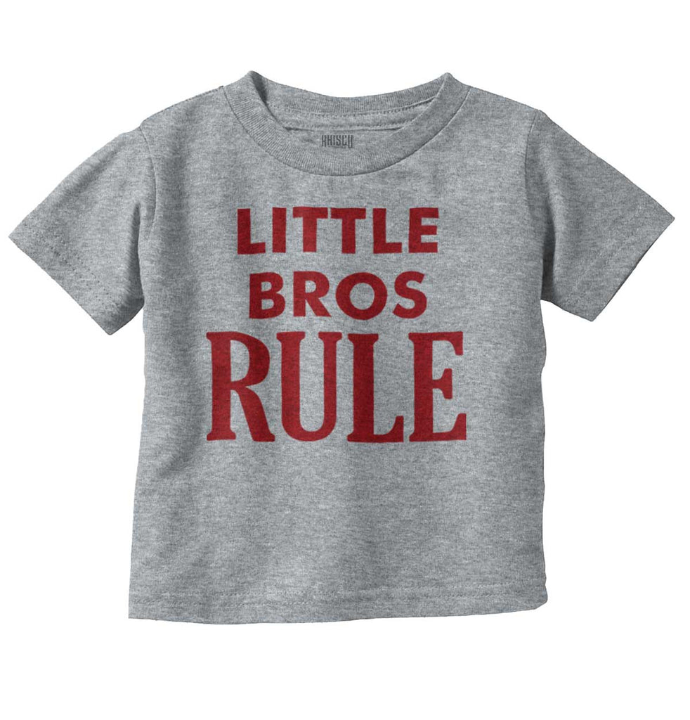 Little Bros Rule Infant Toddler T Shirt-Direct To Garment Print-Brisco Baby