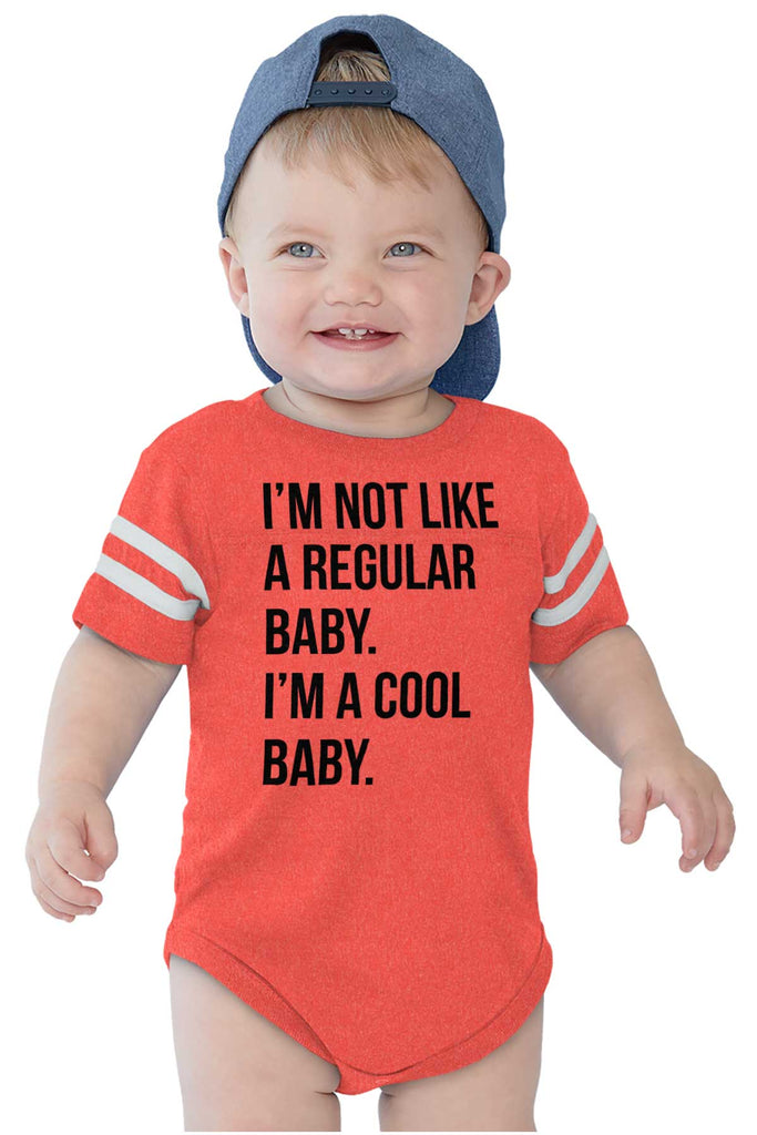 Cool Baby Football Romper Bodysuit-Direct To Garment Print-Brisco Baby