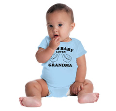 Baby Loves Grandma Romper Bodysuit-Direct To Garment Print-Brisco Baby