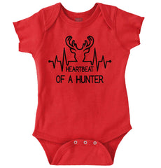 Deer Hunter Heartbeat Romper Bodysuit-Direct To Garment Print-Brisco Baby