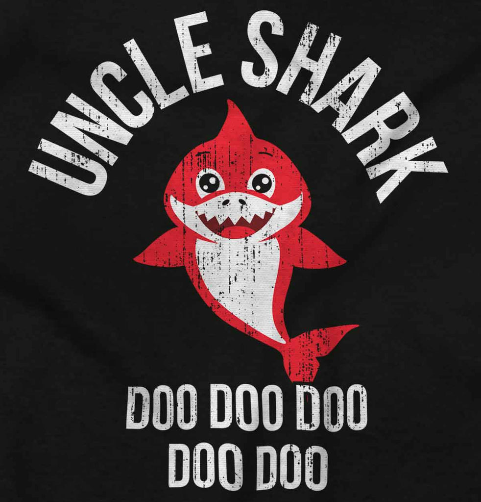 Cartoon Uncle Shark Youth T Shirt-Direct To Garment Print-Brisco Baby