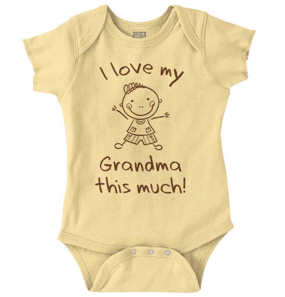 Love My Grandma Romper Bodysuit-Direct To Garment Print-Brisco Baby